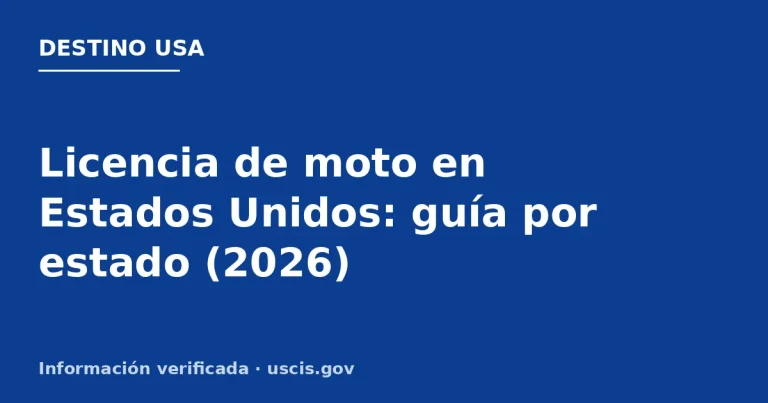 Licencia de moto en Estados Unidos: guía por estado (2026)