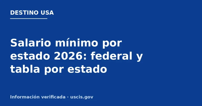 Salario mínimo por estado 2026: federal y tabla por estado