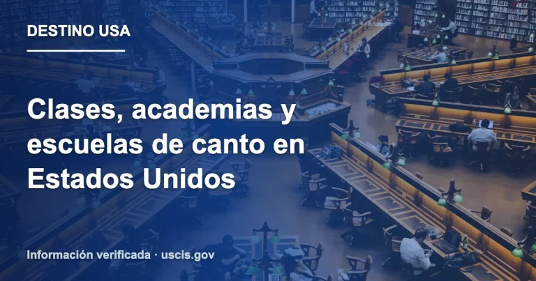 Clases, academias y escuelas de canto en Estados Unidos
