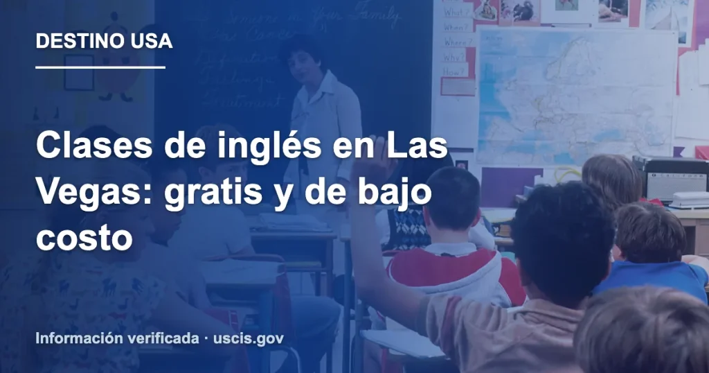 Clases de inglés en Las Vegas: gratis y de bajo costo