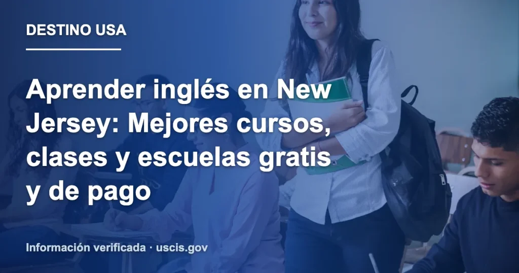 Aprender inglés en New Jersey: Mejores cursos, clases y escuelas gratis y de pago