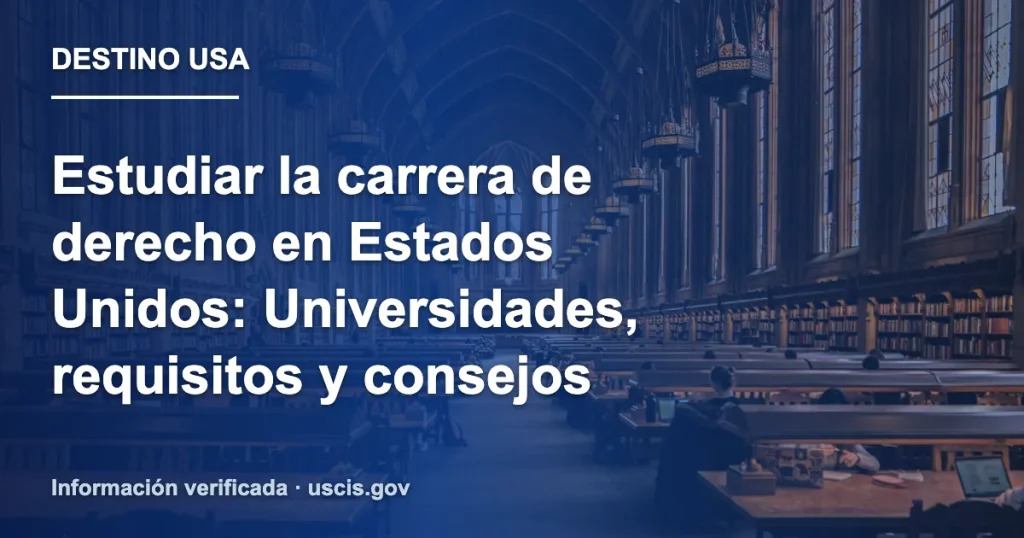 Estudiar la carrera de derecho en Estados Unidos: Universidades, requisitos y consejos