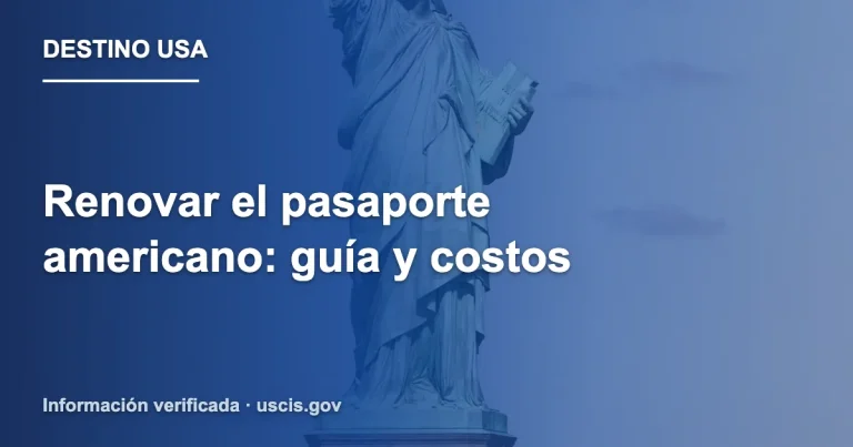 Renovar el pasaporte americano: guía y costos