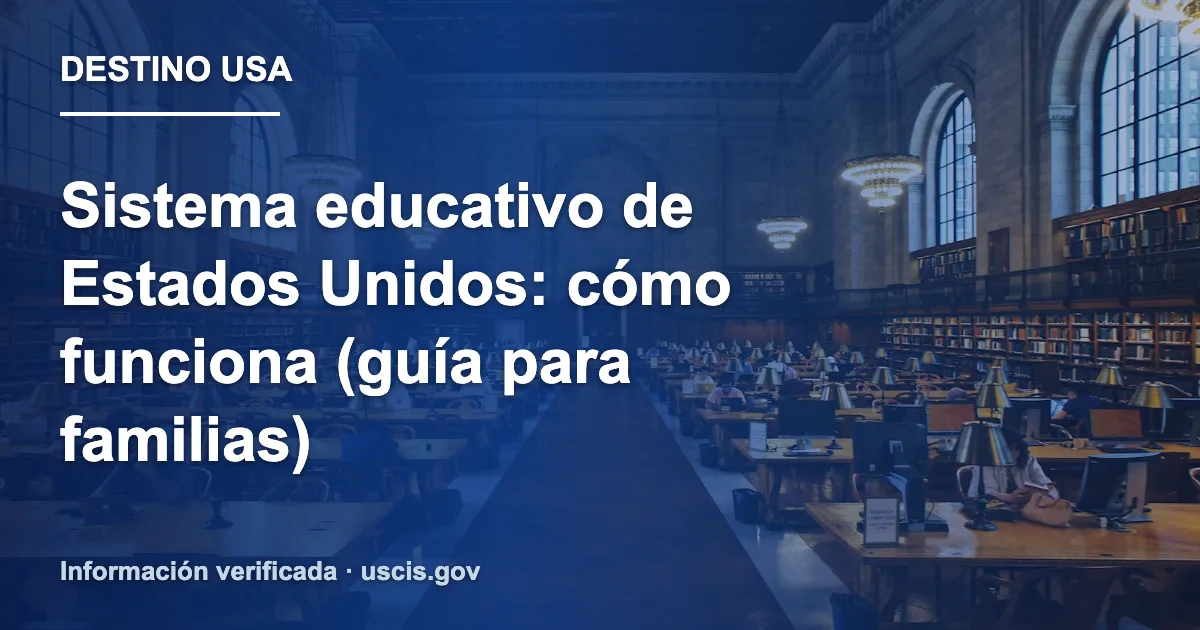 Sistema educativo de Estados Unidos: cómo funciona (guía para familias)