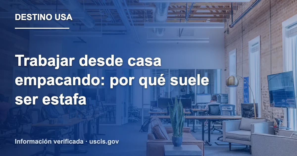 Trabajar desde casa empacando: por qué suele ser estafa
