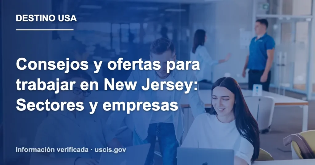 Consejos y ofertas para trabajar en New Jersey: Sectores y empresas