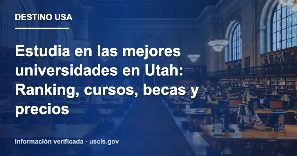Estudia en las mejores universidades en Utah: Ranking, cursos, becas y precios